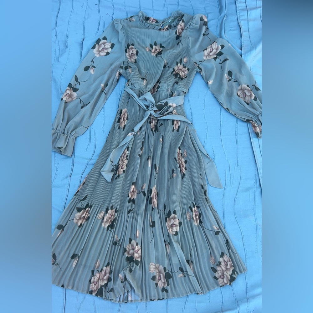 Floral Blue Dress